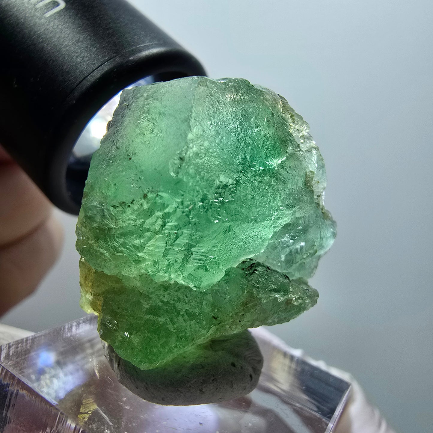 Phantom Fluorit Würfel, zonal, hexagonal Stufe Erongo, Namibia 29*25*23mm