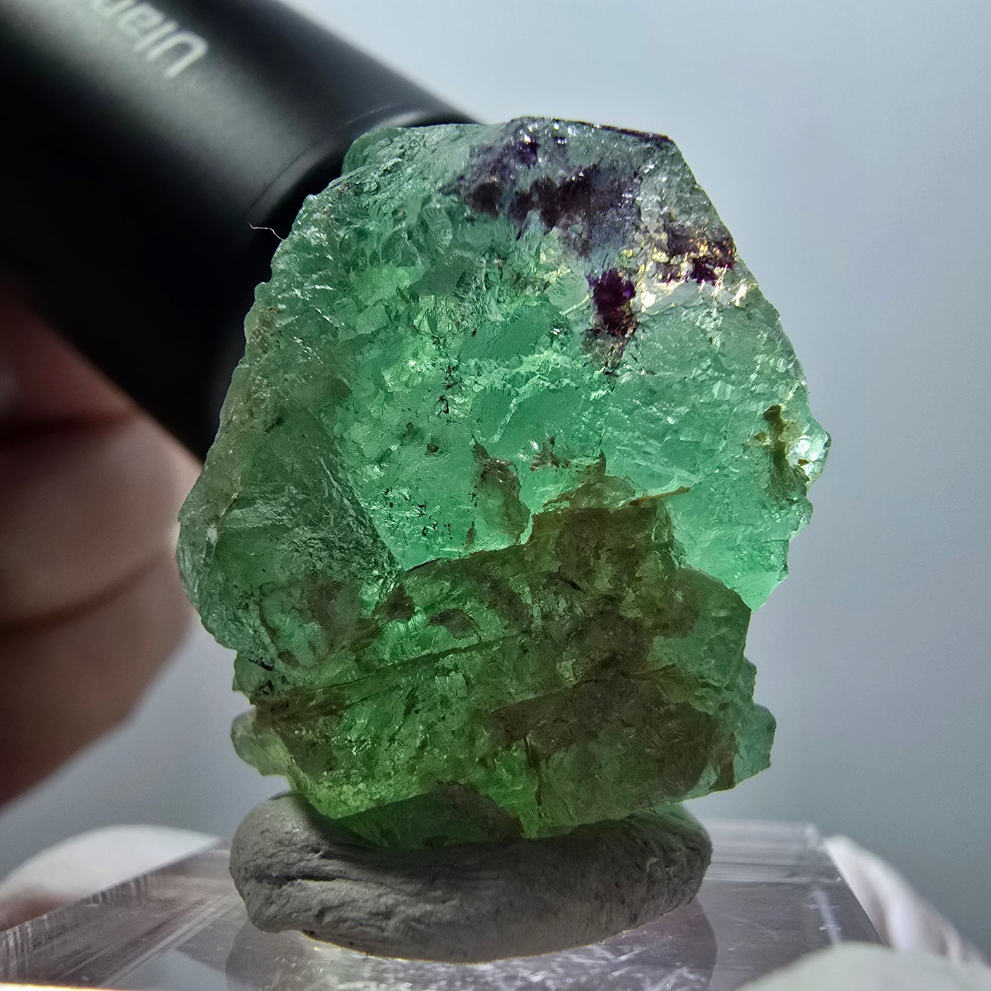 Phantom Fluorit Würfel, zonal, hexagonal Stufe Erongo, Namibia 29*25*23mm