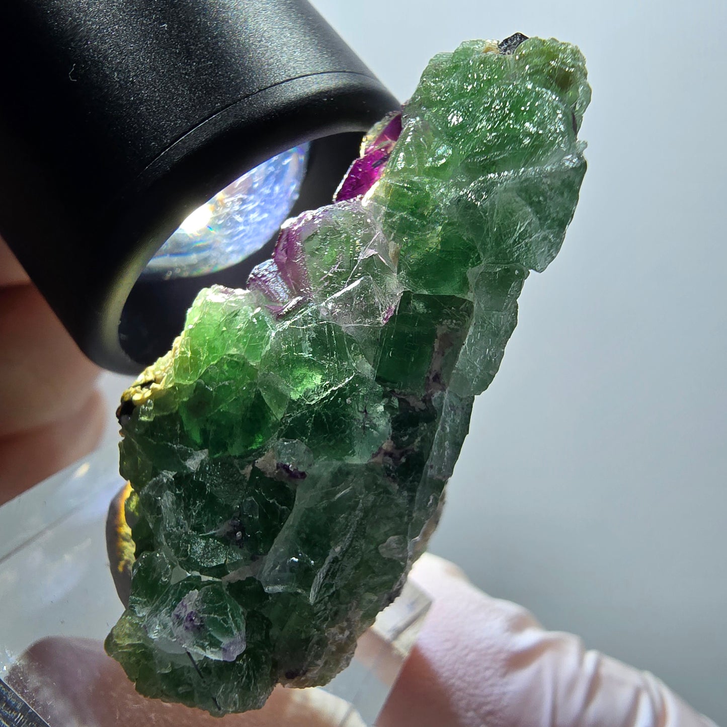 Phantom Fluorit, Schörl Turmalin, Muskovit Stufe Erongo, Namibia 45*28*21mm