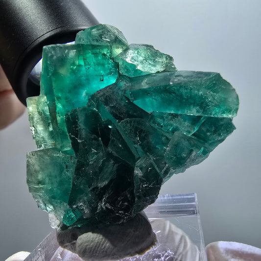 Phantom Fluorit Würfel Stufe, grün Okorusu, Namibia 42*35*17mm