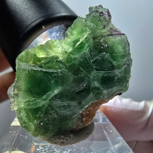 Phantom Fluorit, zonal, Muskovit Stufe Erongo, Namibia 36*27*15mm