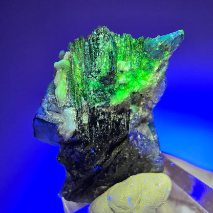 Phantom Fluorit, Schörl Turmalin, Muskovit, Hyalit Erongo, Namibia 40*26*13mm
