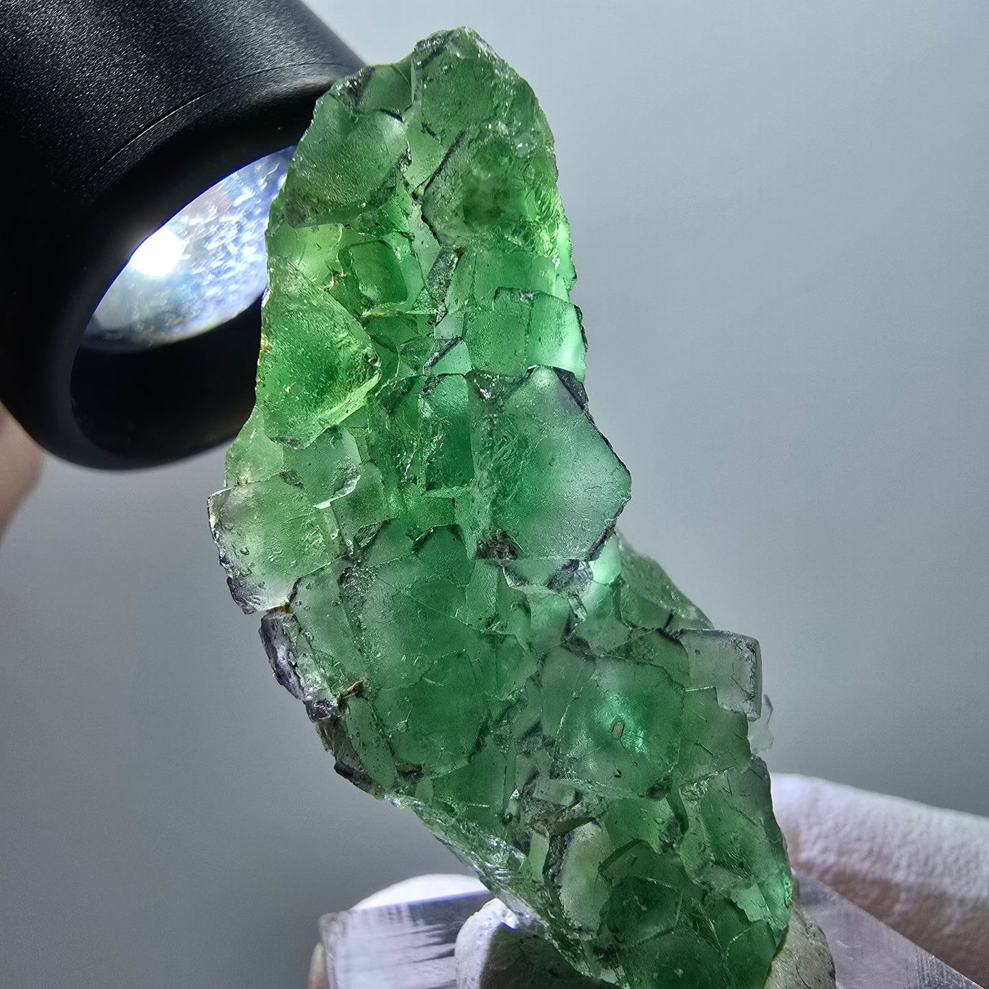 Seltene klare Phantom Fluorit Würfel Formation, zonal Erongo, Namibia 48*24*16mm