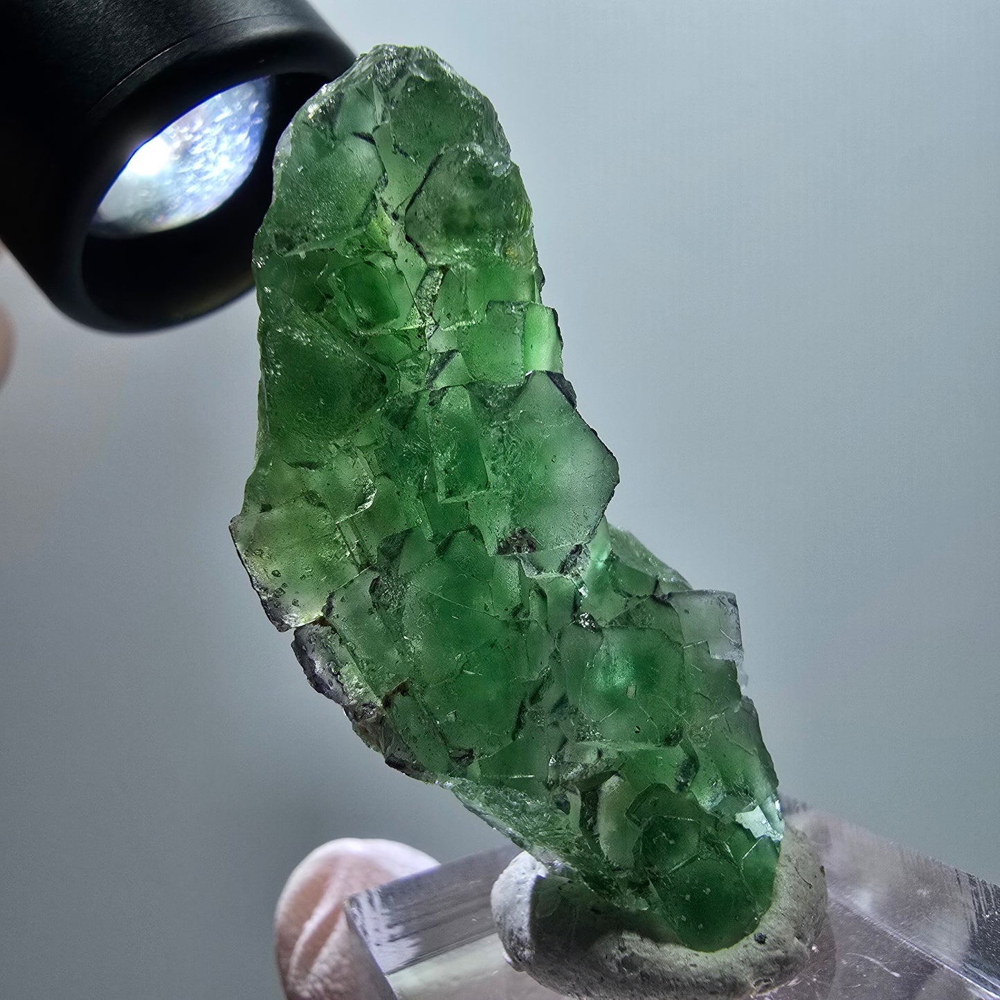 Seltene klare Phantom Fluorit Würfel Formation, zonal Erongo, Namibia 48*24*16mm