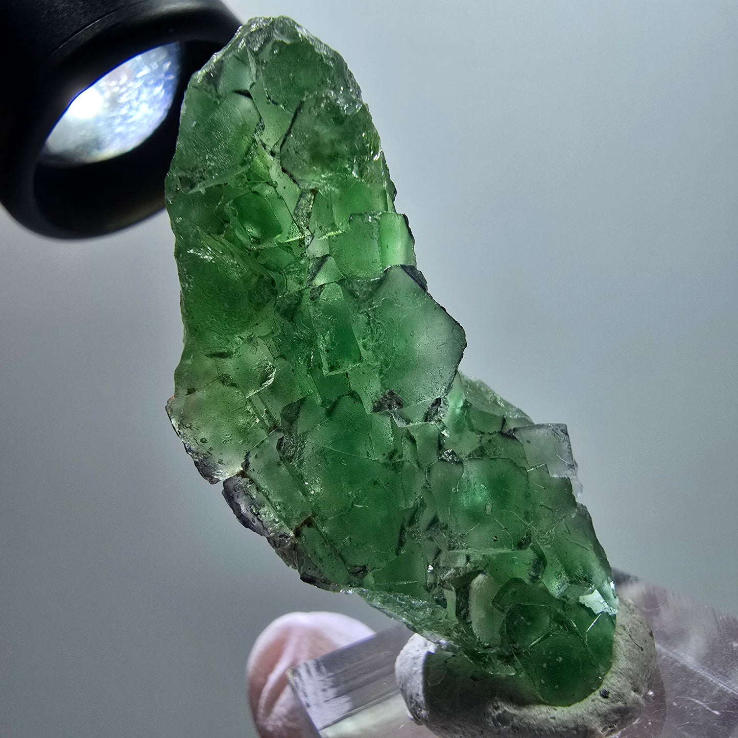 Seltene klare Phantom Fluorit Würfel Formation, zonal Erongo, Namibia 48*24*16mm