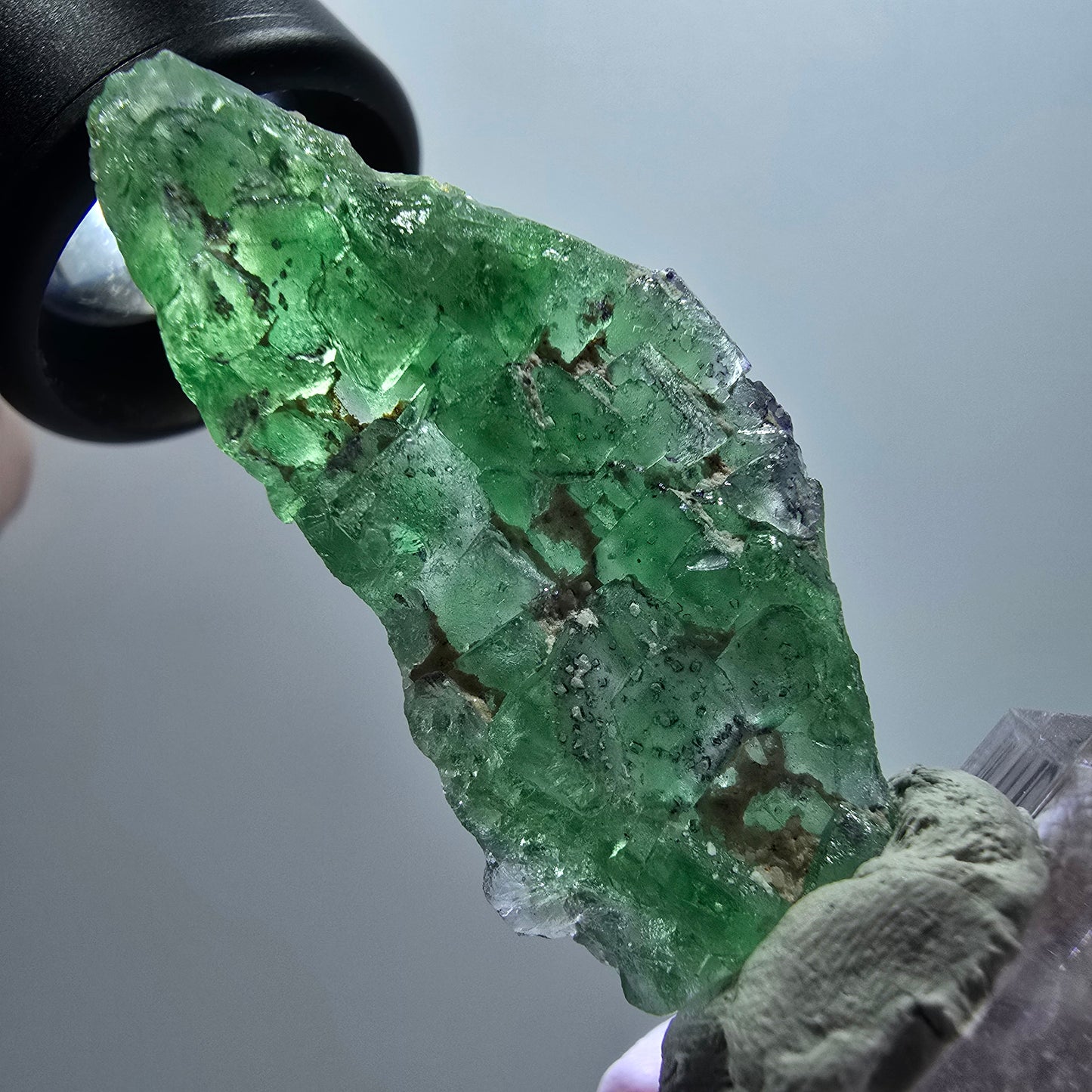 Seltene klare Phantom Fluorit Würfel Formation, zonal Erongo, Namibia 48*24*16mm