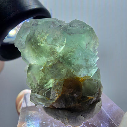 Seltene klare Phantom Fluorit Würfel Formation, zonal Erongo, Namibia 30*27*15mm