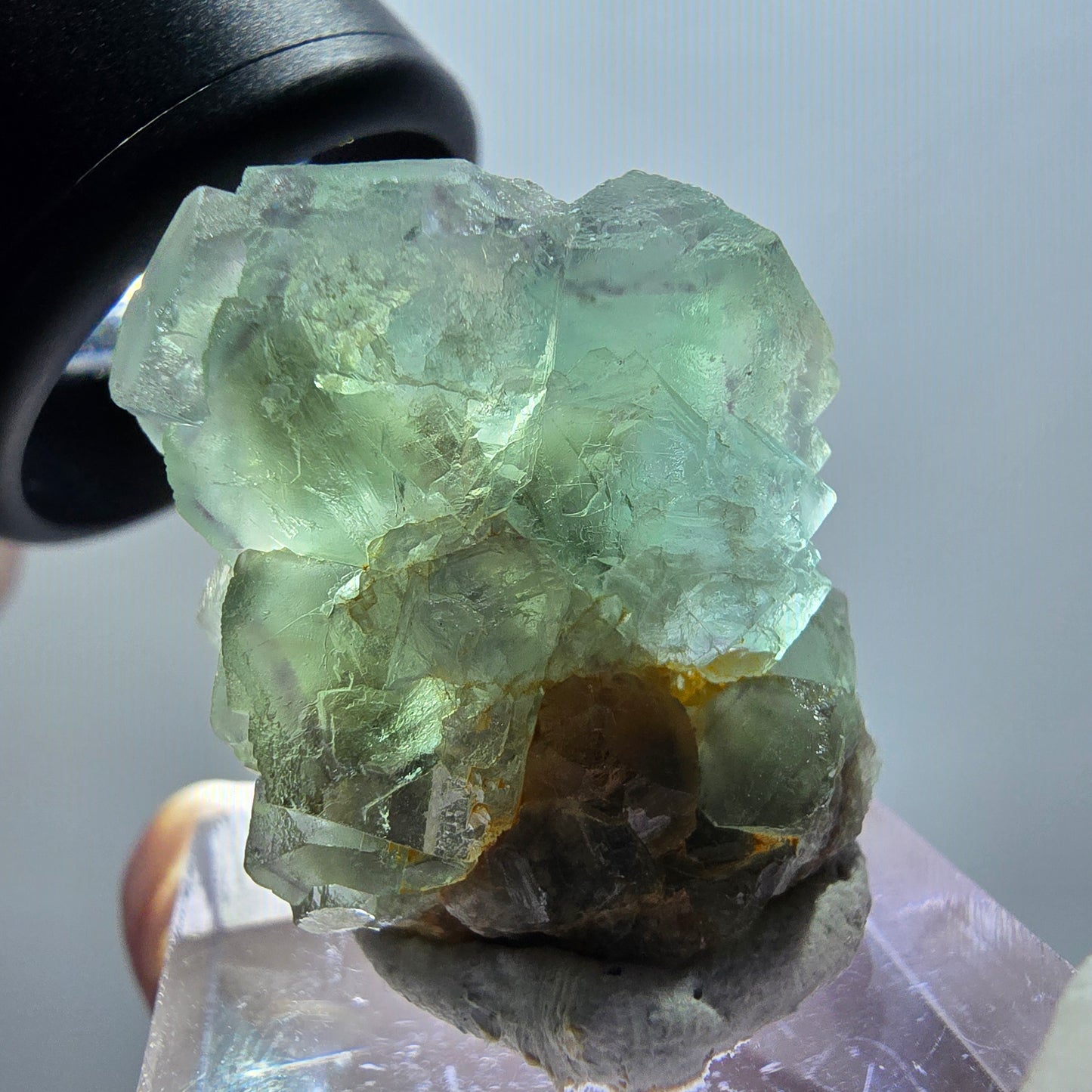 Seltene klare Phantom Fluorit Würfel Formation, zonal Erongo, Namibia 30*27*15mm