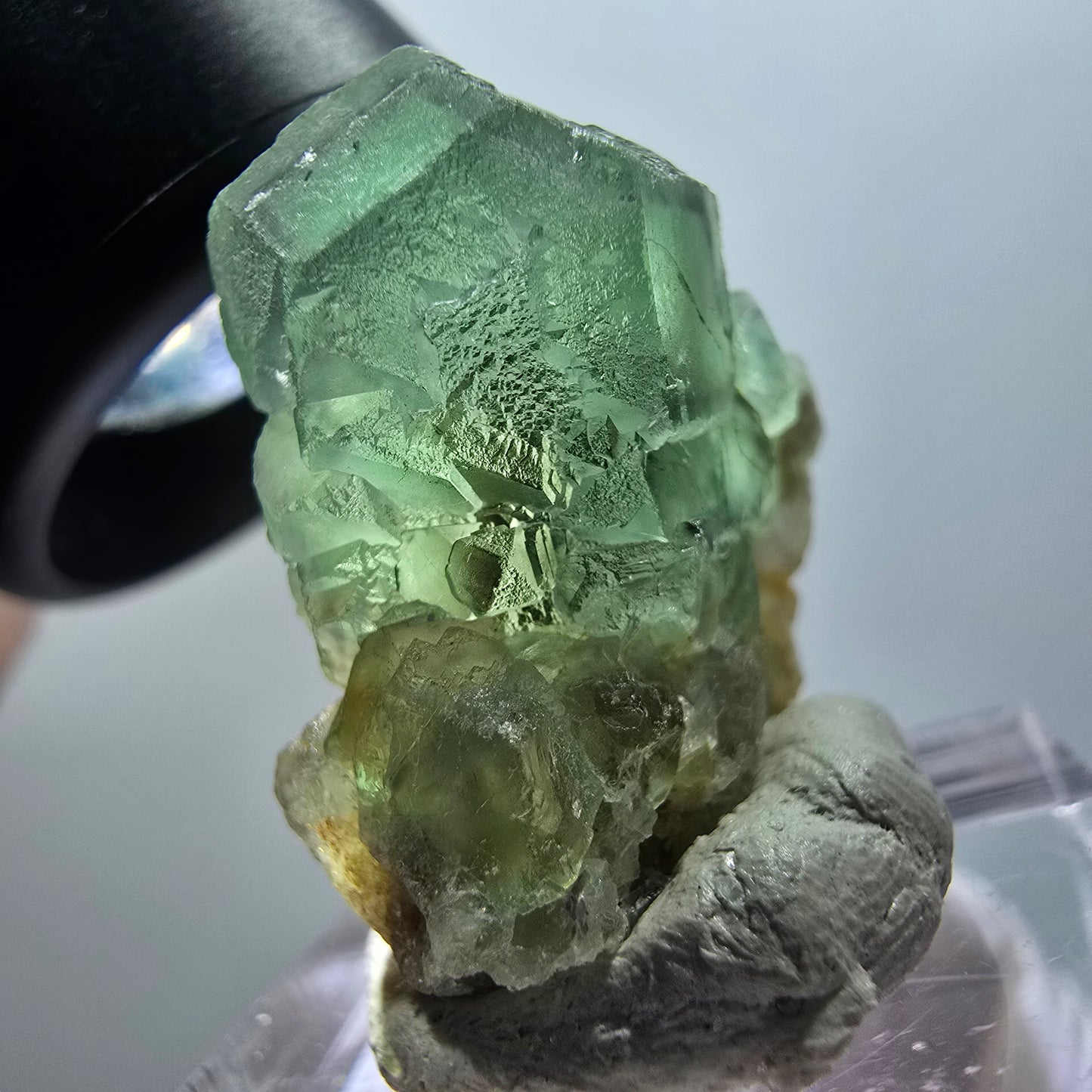 Seltene klare Phantom Fluorit Würfel Formation, zonal Erongo, Namibia 30*27*15mm