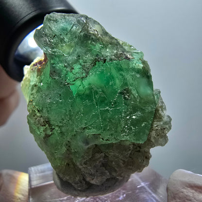 Phantom Fluorit Stufe, grün lila zonal Erongo, Namibia 36*33*23mm