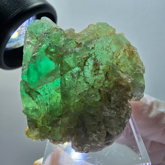 Phantom Fluorit Stufe, grün lila zonal Erongo, Namibia 36*33*23mm