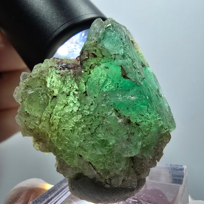 Phantom Fluorit Stufe, grün lila zonal Erongo, Namibia 36*33*23mm