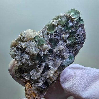 Seltene Phantom Fluorit Würfel, Quarz Stufe Okorusu, Namibia 60*36*14mm