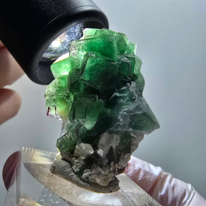 Phantom Fluorit, zonal, Muskovit Stufe Erongo, Namibia 38*26*22mm