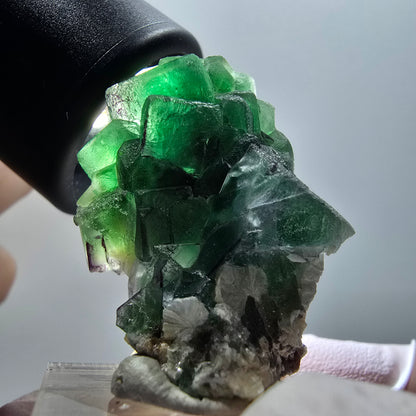 Phantom Fluorit, zonal, Muskovit Stufe Erongo, Namibia 38*26*22mm