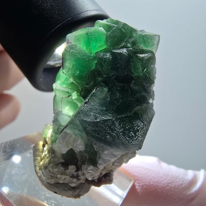 Phantom Fluorit, zonal, Muskovit Stufe Erongo, Namibia 38*26*22mm