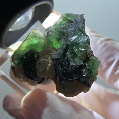 Phantom fluorite, zonal, hyalite, muscovite stage Erongo, Namibia 31*22*25mm 