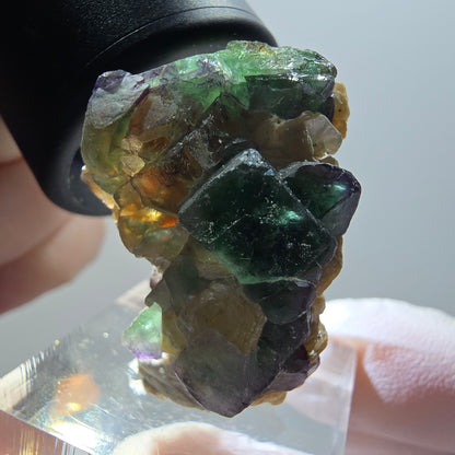 Phantom fluorite, zonal, hyalite, muscovite stage Erongo, Namibia 31*22*25mm 