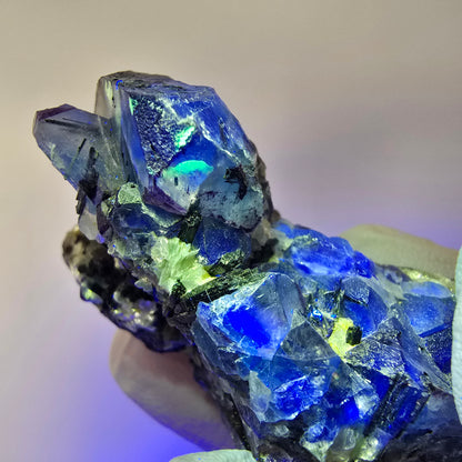 Phantom Fluorit, Schörl Turmalin, Muskovit, Hyalit Erongo, Namibia 60*41*23mm