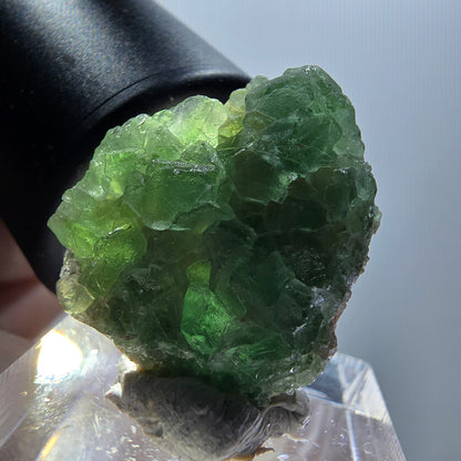 Phantom Fluorit, Schörl Turmalin, Muskovit Stufe Erongo, Namibia 26*22*11mm
