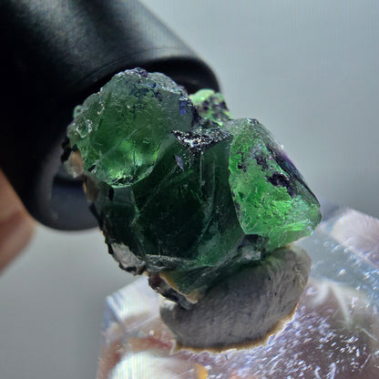 Phantom Fluorit, zonal, Schörl Turmalin, Muskovit Erongo, Namibia 23*17*15mm