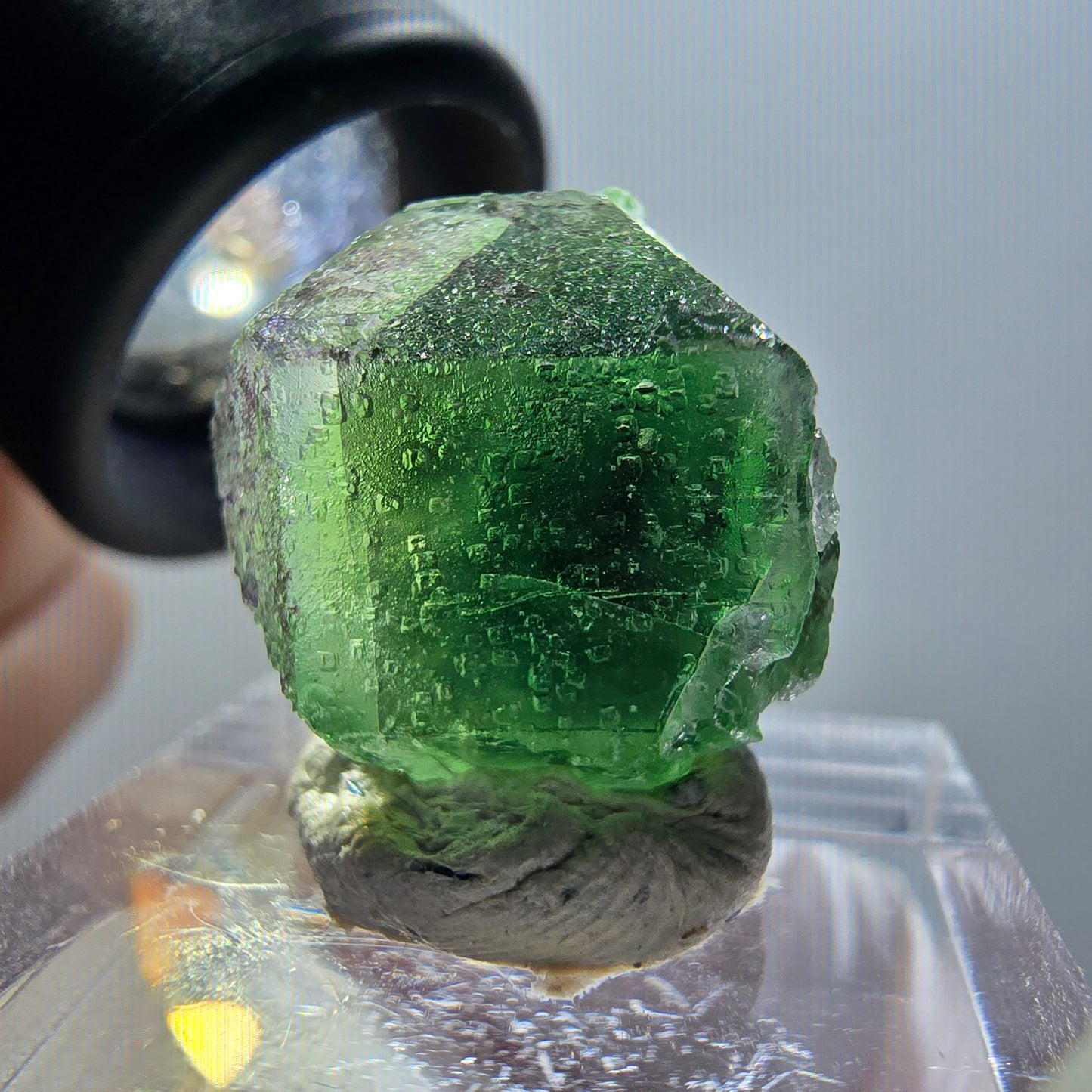 Phantom Fluorit Würfel, Schörl Turmalin, Muskovit Erongo, Namibia 19*17*17mm