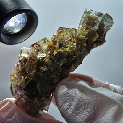 Seltene Phantom Fluorit Würfel, grün lila Erongo, Namibia 55*26*26mm