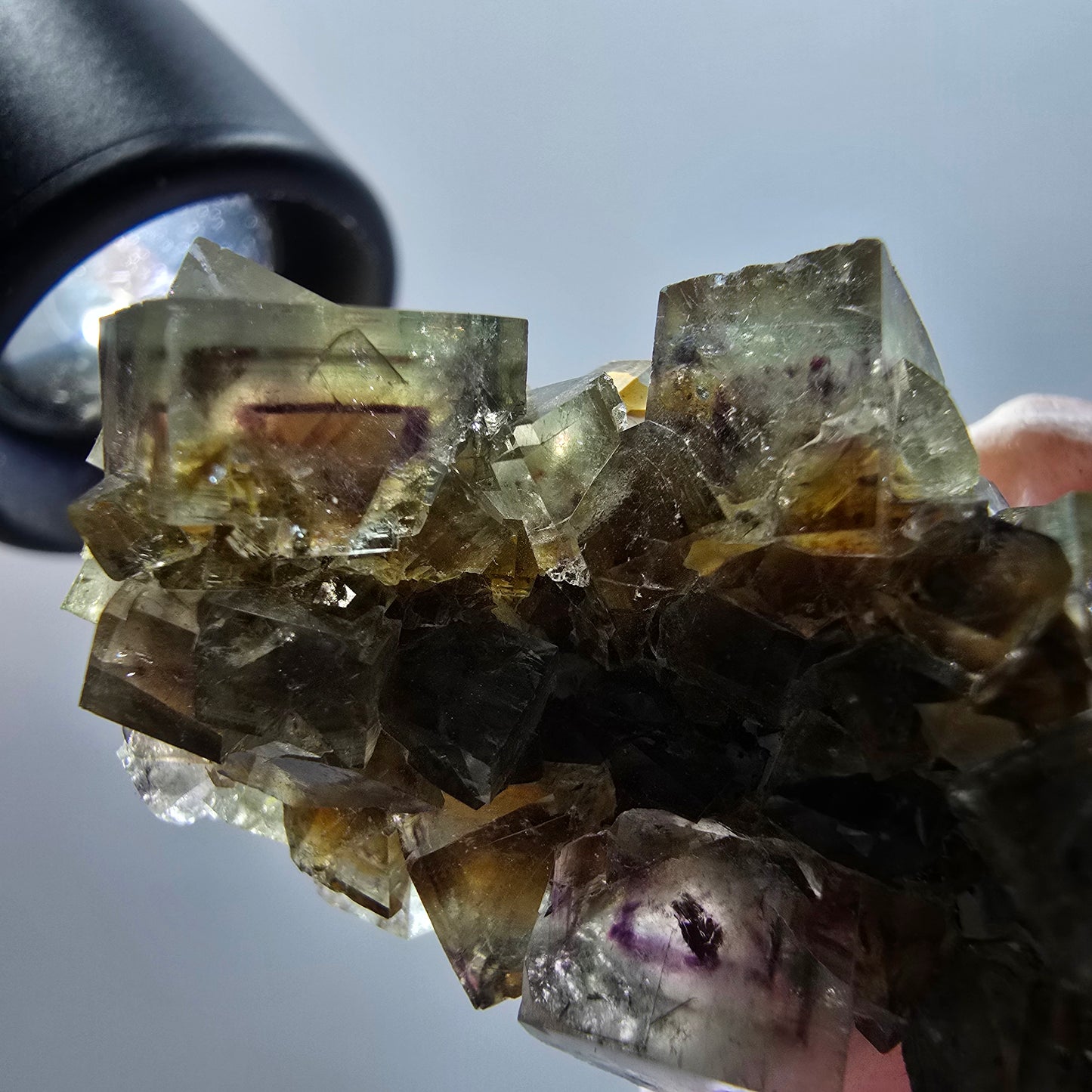 Seltene Phantom Fluorit Würfel, grün lila Erongo, Namibia 55*26*26mm