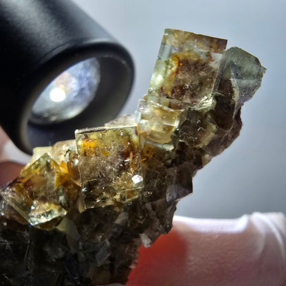 Seltene Phantom Fluorit Würfel, grün lila Erongo, Namibia 55*26*26mm