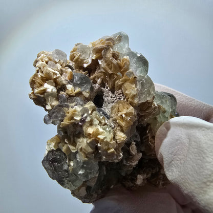 Phantom Fluorit, zonal, Muskovit Stufe Erongo, Namibia 57*44*31mm