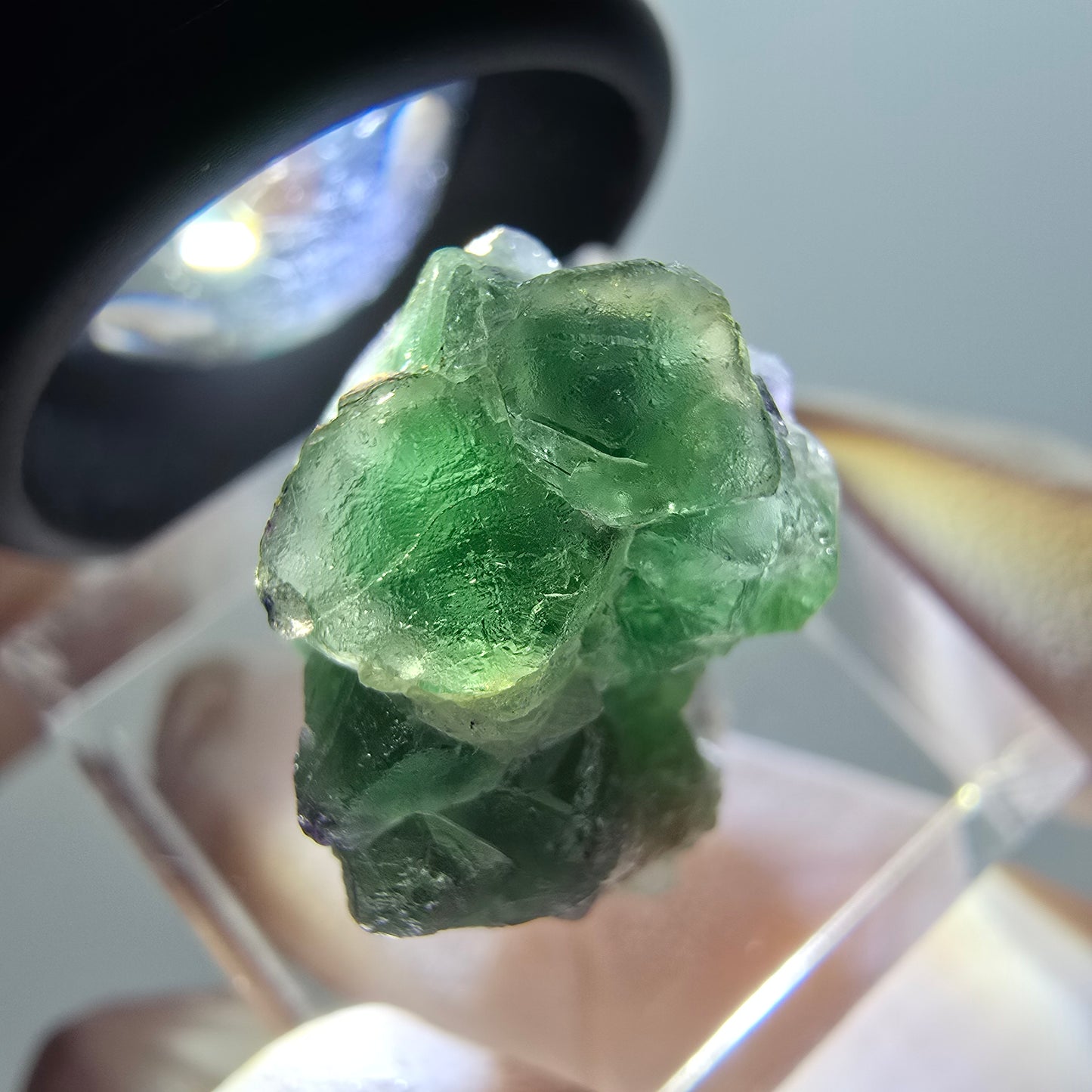 Phantom Fluorit Würfel, Schörl Turmalin, Muskovit Erongo, Namibia 22*15*15mm