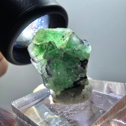 Phantom Fluorit Würfel, Schörl Turmalin, Muskovit Erongo, Namibia 22*15*15mm