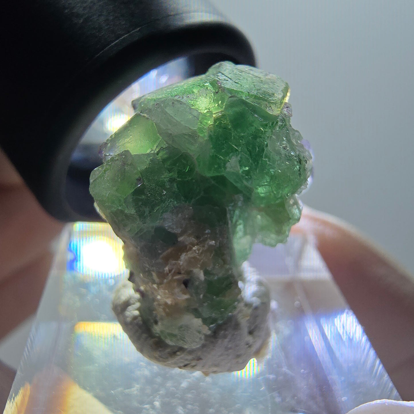 Phantom Fluorit Würfel, Schörl Turmalin, Muskovit Erongo, Namibia 22*15*15mm