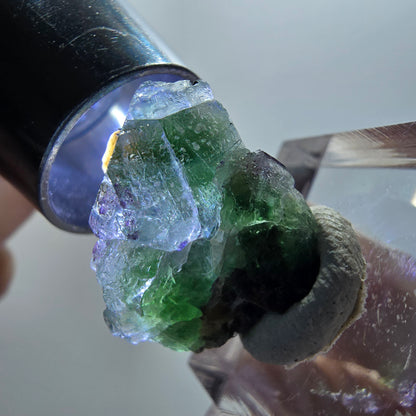 Phantom Fluorit Würfel, Schörl Turmalin, Muskovit Erongo, Namibia 22*16*13mm