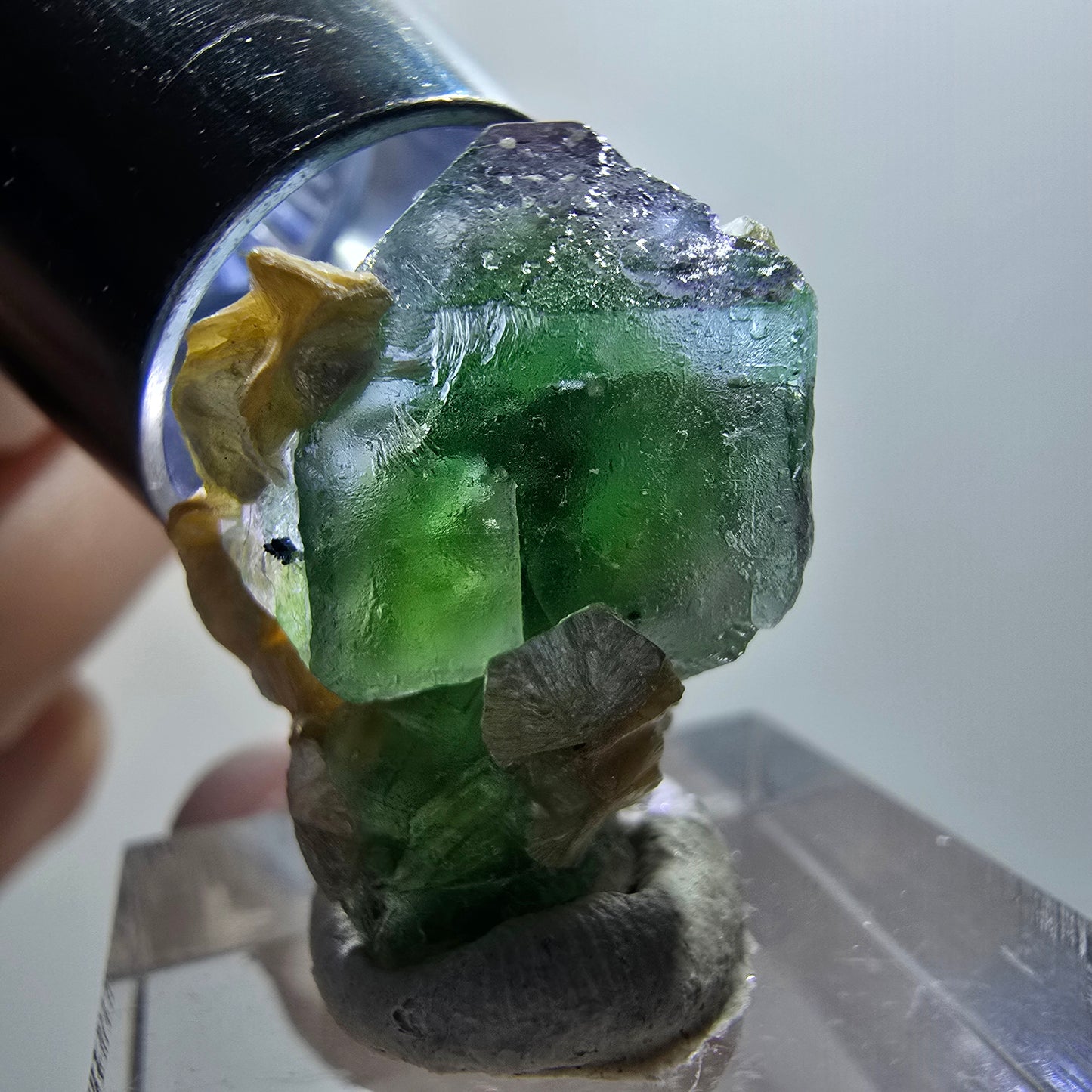 Phantom Fluorit Würfel, Schörl Turmalin, Muskovit Erongo, Namibia 26*19*13mm