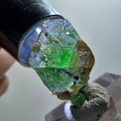 Phantom Fluorit Würfel, Schörl Turmalin, Muskovit Erongo, Namibia 26*19*13mm