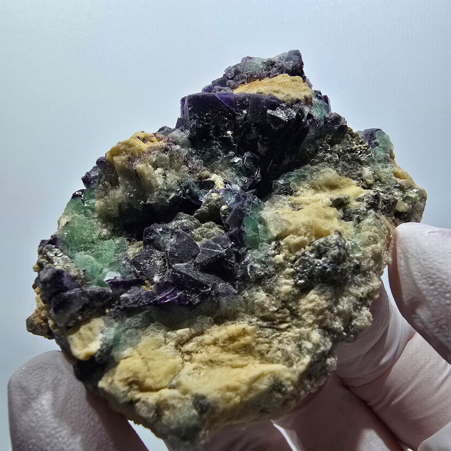 Phantom Fluorit, Schörl Turmalin, Muskovit, Orthoklas Erongo, Namibia 65*57*35mm