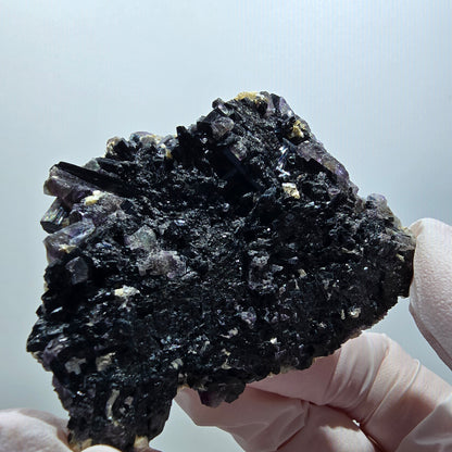 Bunte Phantom Fluorit, Schörl Turmalin, Muskovit Erongo, Namibia 69*52*26mm