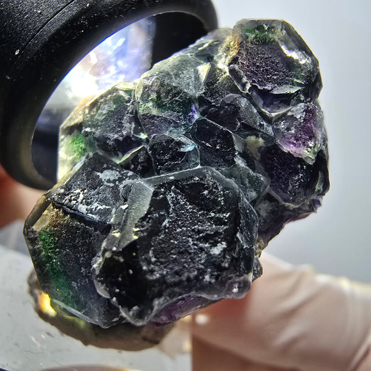 Phantom Fluorit Würfel, hexagonal Stufe Erongo, Namibia 38*32*22mm