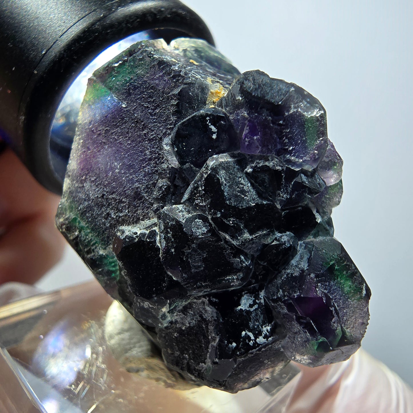 Phantom Fluorit Würfel, hexagonal Stufe Erongo, Namibia 38*32*22mm