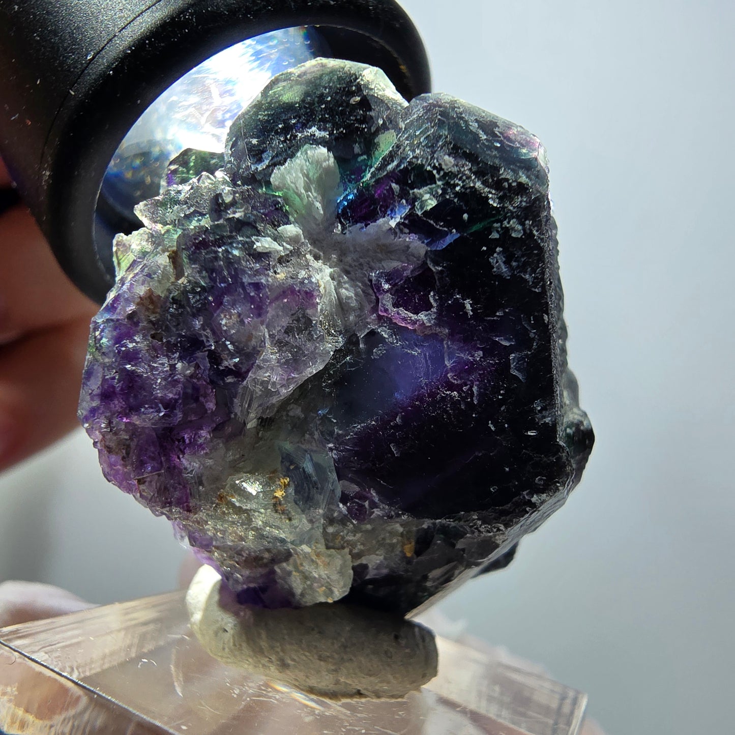 Phantom Fluorit Würfel, hexagonal Stufe Erongo, Namibia 38*32*22mm