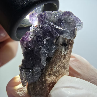 Phantom Fluorit Würfel, Schörl Turmalin, Orthoklas Stufe Erongo, Namibia 36*24*21mm