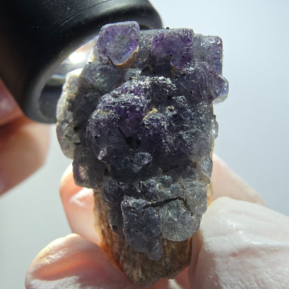 Phantom Fluorit Würfel, Schörl Turmalin, Orthoklas Stufe Erongo, Namibia 36*24*21mm