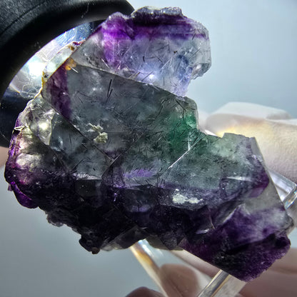 Phantom Fluorit, Schörl Turmalin, Hyalit, Orthoklas Erongo, Namibia 40*41*31mm