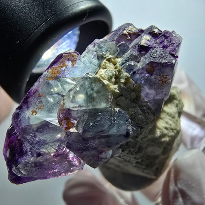 Phantom Fluorit, Schörl Turmalin, Hyalit, Orthoklas Erongo, Namibia 40*41*31mm