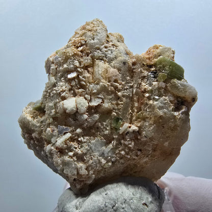 Seltene Turmalin, Verdelith auf Quarz Matrix Stufe Kaokoveld, Namibia 46*41*21mm