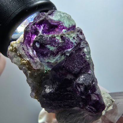 Seltene Phantom Fluorit zonal, Muskovit Stufe Erongo, Namibia 41*33*24mm