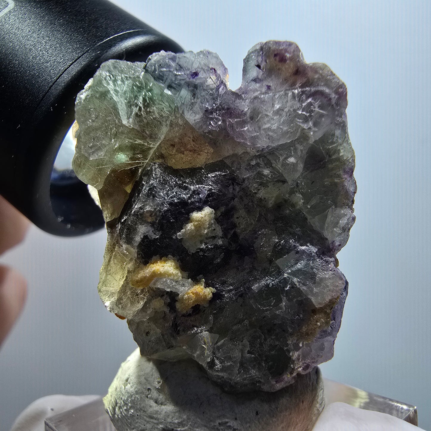 Seltene Phantom Fluorit zonal, Muskovit Stufe Erongo, Namibia 41*33*24mm