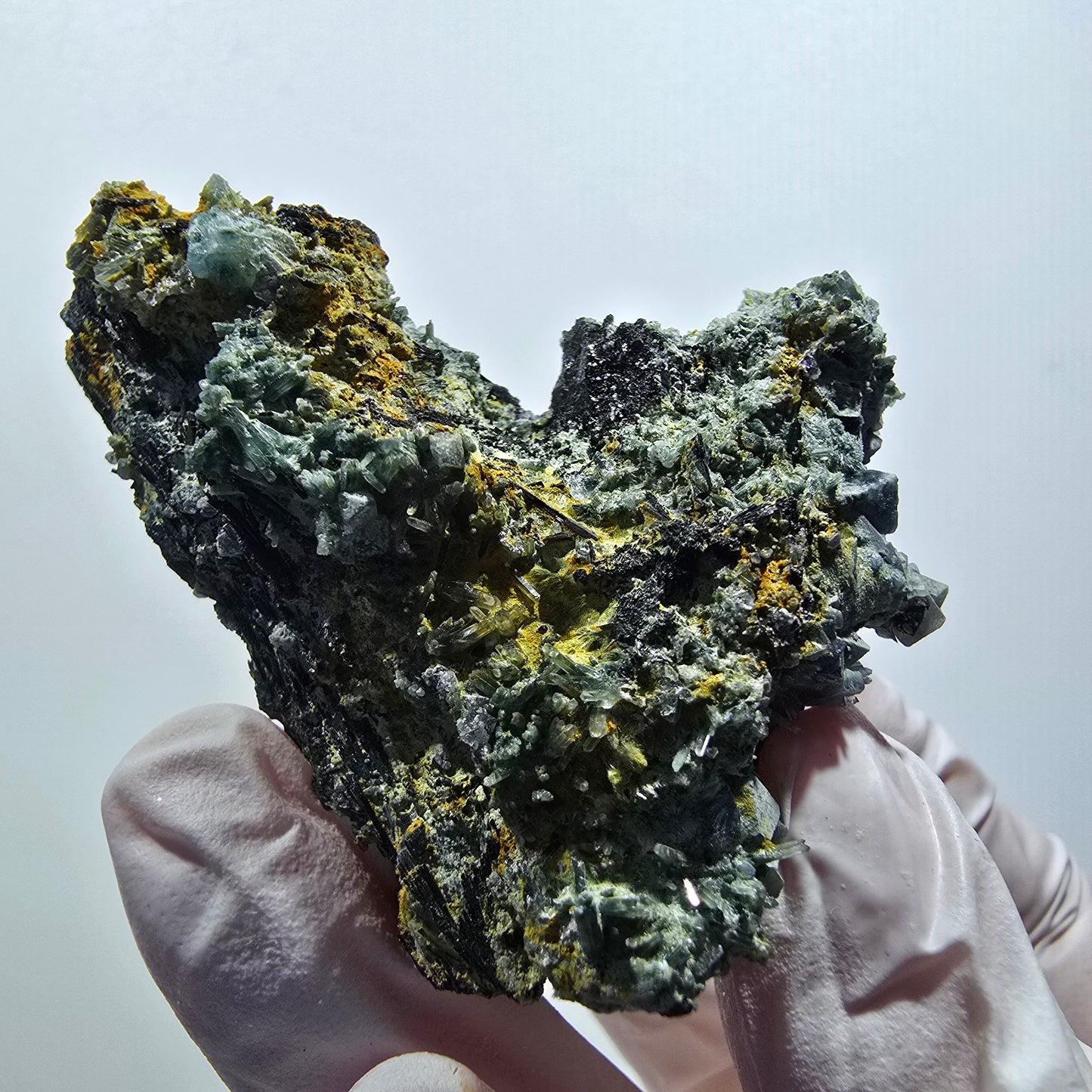 Rare phantom fluorite, schorl tourmaline specimen, Erongo, Namibia, 52*39*28mm 