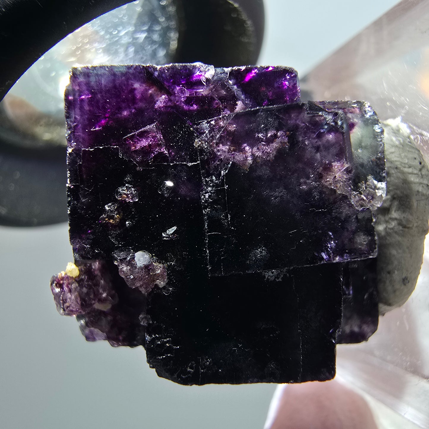 Phantom Fluorite Cube Step, tessellated purple green Okorusu, Namibia 21*20*14mm #11776 